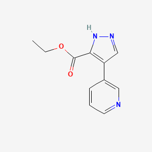 molecular formula C11H11N3O2 B3371982 Ethyl 4-(pyridin-3-yl)-1H-pyrazole-3-carboxylate CAS No. 854699-71-1