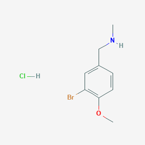 molecular formula C9H13BrClNO B3371993 1-(3-Bromo-4-methoxyphenyl)-N-methylmethanamine hydrochloride CAS No. 855272-08-1