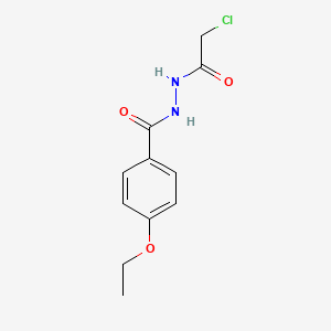 molecular formula C11H13ClN2O3 B3372072 N'-(2-chloroacetyl)-4-ethoxybenzohydrazide CAS No. 864178-08-5