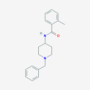 molecular formula C20H24N2O B337208 N-(1-benzylpiperidin-4-yl)-2-methylbenzamide 