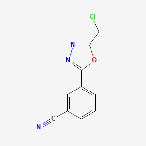 molecular formula C10H6ClN3O B3372094 3-[5-(Chloromethyl)-1,3,4-oxadiazol-2-YL]benzonitrile CAS No. 870973-92-5