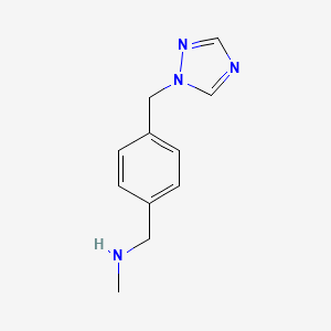 molecular formula C11H14N4 B3372110 methyl({[4-(1H-1,2,4-triazol-1-ylmethyl)phenyl]methyl})amine CAS No. 871825-55-7