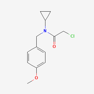 molecular formula C13H16ClNO2 B3372132 2-氯-N-环丙基-N-[(4-甲氧基苯基)甲基]乙酰胺 CAS No. 874594-87-3