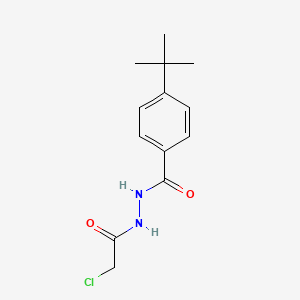 molecular formula C13H17ClN2O2 B3372136 4-tert-butyl-N'-(2-chloroacetyl)benzohydrazide CAS No. 874594-88-4