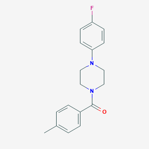 molecular formula C18H19FN2O B337214 1-(4-Fluorophenyl)-4-(4-methylbenzoyl)piperazine 