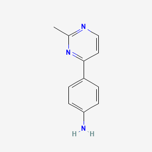molecular formula C11H11N3 B3372149 4-(2-Methylpyrimidin-4-yl)aniline CAS No. 874774-04-6