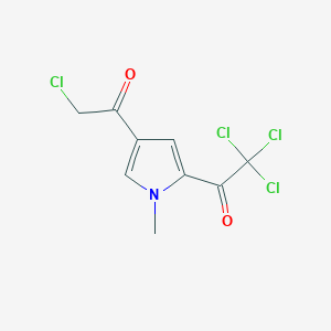molecular formula C9H7Cl4NO2 B3372156 2,2,2-trichloro-1-[4-(2-chloroacetyl)-1-methyl-1H-pyrrol-2-yl]ethan-1-one CAS No. 875163-93-2