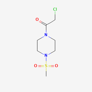 molecular formula C7H13ClN2O3S B3372161 1-(Chloroacetyl)-4-(methylsulfonyl)piperazine CAS No. 875164-36-6