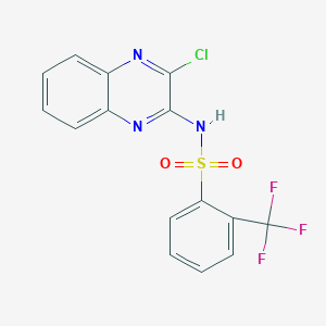 N-(3-chloroquinoxalin-2-yl)-2-(trifluoromethyl)benzene-1-sulfonamide