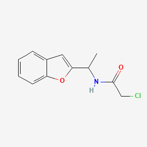 molecular formula C12H12ClNO2 B3372192 N-[1-(1-苯并呋喃-2-基)乙基]-2-氯乙酰胺 CAS No. 877977-39-4