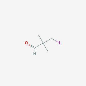 molecular formula C5H9IO B3372197 3-Iodo-2,2-dimethylpropanal CAS No. 87902-25-8