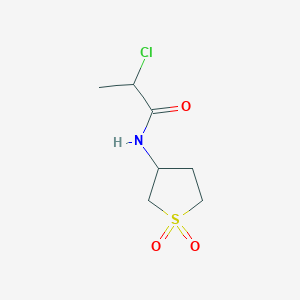 molecular formula C7H12ClNO3S B3372217 2-chloro-N-(1,1-dioxidotetrahydrothien-3-yl)propanamide CAS No. 879361-50-9