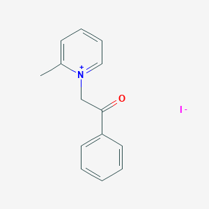 molecular formula C14H14INO B3372224 2-Methyl-1-(2-oxo-2-phenylethyl)pyridin-1-ium iodide CAS No. 88404-33-5