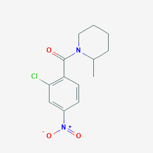 molecular formula C13H15ClN2O3 B337224 1-(2-Chloro-4-nitrobenzoyl)-2-methylpiperidine 