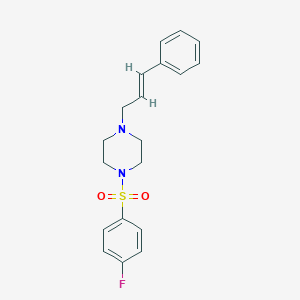 molecular formula C19H21FN2O2S B337225 1-Cinnamyl-4-[(4-fluorophenyl)sulfonyl]piperazine 
