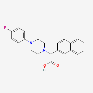 molecular formula C22H21FN2O2 B3372280 [4-(4-Fluoro-phenyl)-piperazin-1-yl]-naphthalen-2-yl-acetic acid CAS No. 885276-78-8