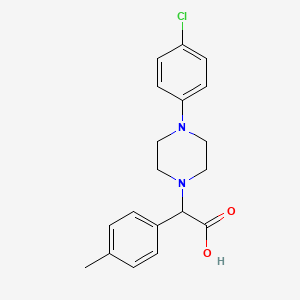 molecular formula C19H21ClN2O2 B3372284 [4-(4-Chloro-phenyl)-piperazin-1-yl]-p-tolyl-acetic acid CAS No. 885276-86-8
