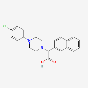 molecular formula C22H21ClN2O2 B3372290 [4-(4-Chloro-phenyl)-piperazin-1-yl]-naphthalen-2-yl-acetic acid CAS No. 885276-96-0