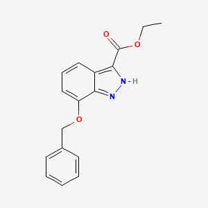 molecular formula C17H16N2O3 B3372301 Ethyl 7-(benzyloxy)-1H-indazole-3-carboxylate CAS No. 885278-92-2