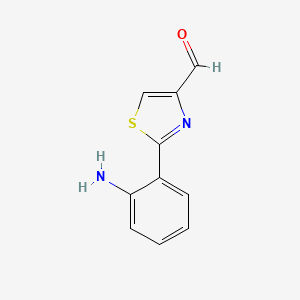 molecular formula C10H8N2OS B3372308 2-(2-Amino-phenyl)-thiazole-4-carbaldehyde CAS No. 885279-31-2