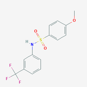 molecular formula C14H12F3NO3S B337233 4-Methoxy-N-[3-(trifluoromethyl)phenyl]benzenesulfonamide 