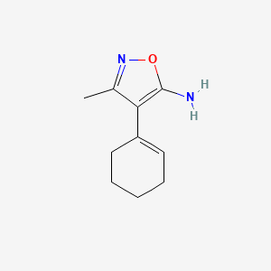 molecular formula C10H14N2O B3372347 4-(Cyclohex-1-en-1-yl)-3-methyl-1,2-oxazol-5-amine CAS No. 88786-09-8