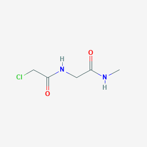 molecular formula C5H9ClN2O2 B3372354 Acetamide, 2-[(chloroacetyl)amino]-N-methyl- CAS No. 88866-74-4