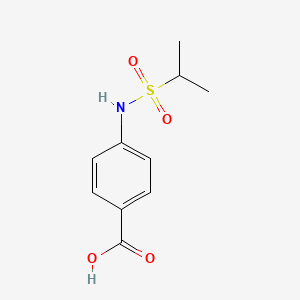 molecular formula C10H13NO4S B3372357 4-(丙烷-2-磺酰胺基)苯甲酸 CAS No. 892878-61-4
