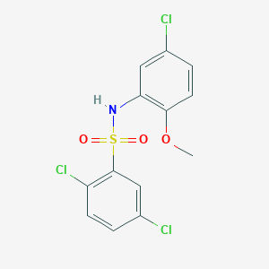 molecular formula C13H10Cl3NO3S B337236 2,5-dichloro-N-(5-chloro-2-methoxyphenyl)benzenesulfonamide 