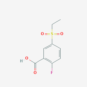 molecular formula C9H9FO4S B3372385 5-(乙磺酰基)-2-氟苯甲酸 CAS No. 898258-55-4