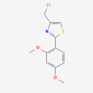 molecular formula C12H12ClNO2S B3372390 4-(Chloromethyl)-2-(2,4-dimethoxyphenyl)-1,3-thiazole CAS No. 900640-86-0