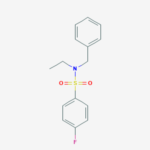 molecular formula C15H16FNO2S B337240 N-benzyl-N-ethyl-4-fluorobenzenesulfonamide 