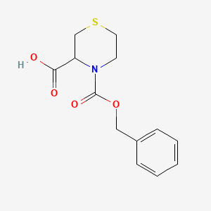 molecular formula C13H15NO4S B3372426 4-Cbz-thiomorpholine-3-carboxylic acid CAS No. 90471-66-2
