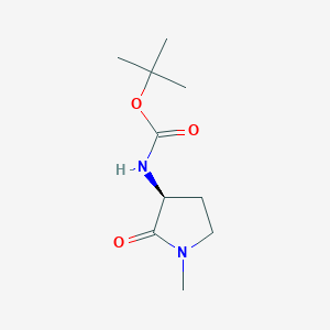 molecular formula C10H18N2O3 B3372507 (S)-tert-Butyl (1-methyl-2-oxopyrrolidin-3-yl)carbamate CAS No. 92235-35-3