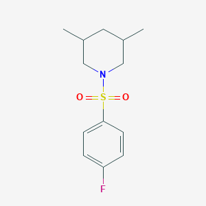 molecular formula C13H18FNO2S B337251 1-[(4-Fluorophenyl)sulfonyl]-3,5-dimethylpiperidine 