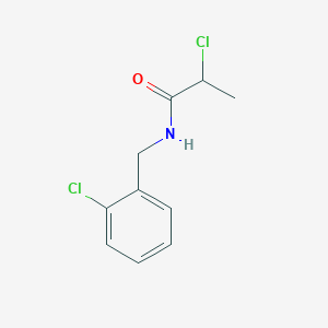molecular formula C10H11Cl2NO B3372524 2-chloro-N-(2-chlorobenzyl)propanamide CAS No. 923163-06-8