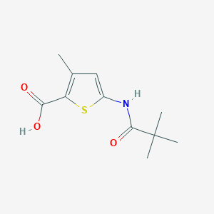 molecular formula C11H15NO3S B3372533 5-(2,2-Dimethylpropanamido)-3-methylthiophene-2-carboxylic acid CAS No. 923249-03-0