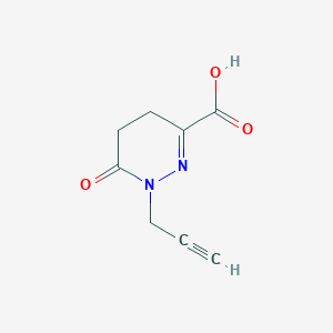 molecular formula C8H8N2O3 B3372539 6-Oxo-1-prop-2-ynyl-1,4,5,6-tetrahydropyridazine-3-carboxylic acid CAS No. 923249-35-8