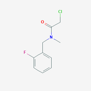 molecular formula C10H11ClFNO B3372545 2-氯-N-[(2-氟苯基)甲基]-N-甲基乙酰胺 CAS No. 923256-52-4