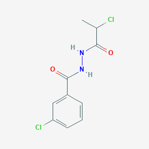 molecular formula C10H10Cl2N2O2 B3372552 3-chloro-N'-(2-chloropropanoyl)benzohydrazide CAS No. 923673-51-2