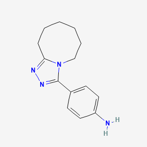 molecular formula C14H18N4 B3372577 4-(5,6,7,8,9,10-Hexahydro[1,2,4]triazolo[4,3-a]azocin-3-yl)aniline CAS No. 923803-82-1