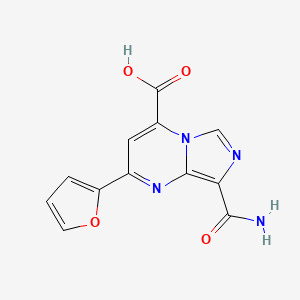 molecular formula C12H8N4O4 B3372593 8-Carbamoyl-2-(furan-2-yl)imidazo[1,5-a]pyrimidine-4-carboxylic acid CAS No. 924047-54-1