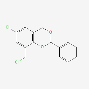 molecular formula C15H12Cl2O2 B3372609 6-chloro-8-(chloromethyl)-2-phenyl-4H-1,3-benzodioxine CAS No. 92436-45-8
