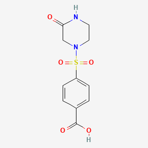 4-[(3-Oxopiperazin-1-yl)sulfonyl]benzoic acid