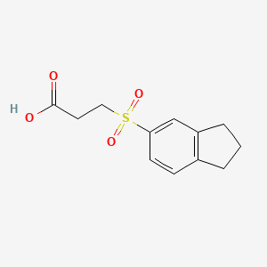 molecular formula C12H14O4S B3372656 3-(2,3-dihydro-1H-indene-5-sulfonyl)propanoic acid CAS No. 926215-51-2