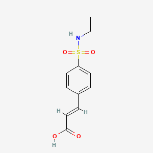 molecular formula C11H13NO4S B3372668 3-[4-(Ethylsulfamoyl)phenyl]prop-2-enoic acid CAS No. 926219-87-6