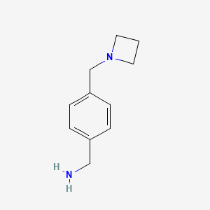 molecular formula C11H16N2 B3372678 (4-(Azetidin-1-ylmethyl)phenyl)methanamine CAS No. 926225-09-4