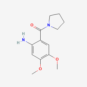 molecular formula C13H18N2O3 B3372688 4,5-Dimethoxy-2-(pyrrolidine-1-carbonyl)aniline CAS No. 926232-11-3