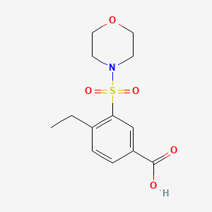molecular formula C13H17NO5S B3372695 4-Ethyl-3-(morpholine-4-sulfonyl)benzoic acid CAS No. 926232-25-9