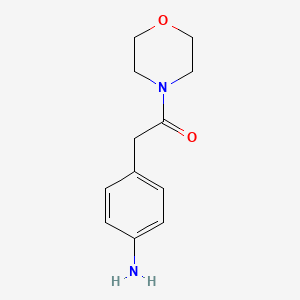 molecular formula C12H16N2O2 B3372723 4-(2-Morpholin-4-yl-2-oxoethyl)aniline CAS No. 926247-33-8